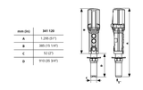 SAMOA Pumpmaster 4 - 3:1 Ratio High Volume Oil Pump - 205 Litre Drum Bung Mounted (CPE341120)