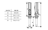 SAMOA Pumpmaster 2 - 3:1 Ratio Air Operated Oil Pump for 60 Litre Drums (CPE358120)