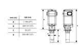 SAMOA® Pumpmaster 35 - 5:1 Ratio Air Operated Oil Pump for 205 Litre Drums (CPE535510)