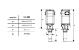 SAMOA® Pumpmaster 35 - 5:1 Ratio Air Operated Oil Stub Pump (CPE535580)
