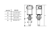 SAMOA® Pumpmaster 35 - 8:1 Ratio Air Operated Oil Pump for 205 Litre Drums (CPE535810)