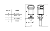 SAMOA® Pumpmaster 35 - 8:1 Ratio Air Operated Oil Stub Pump with Bung Adaptor (CPE535830)