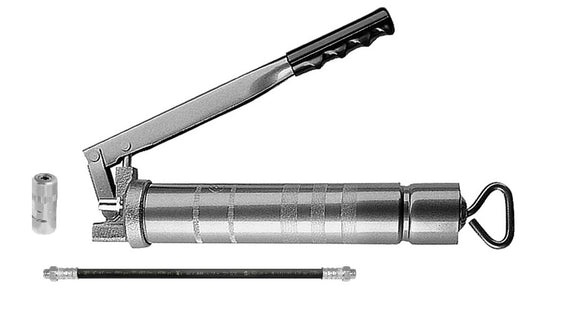 SAMOA Lever Action Grease Gun with Braided Rubber Hose & 4 Jaw Connector - 500 cc (CPE101240)