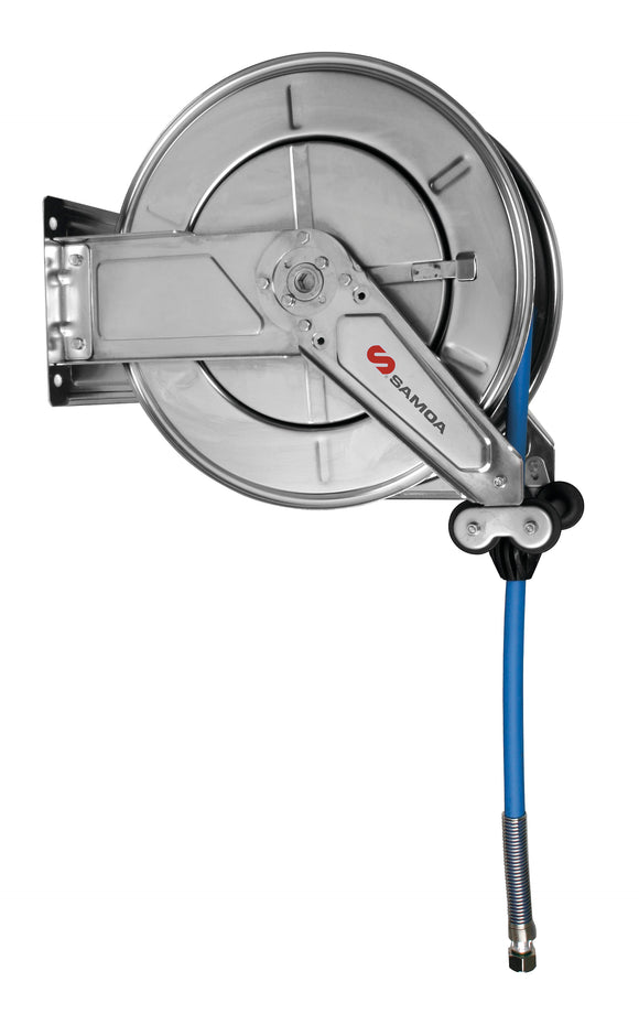 SAMOA RM-12SS Stainless Steel Hose Reel for Low Pressure Air & Water - 20 m x 1/2