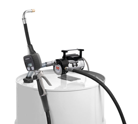 SAMOA® 24v DC Portable Electric Oil Pump Kit - 200 watt - 12.5 bar - 5.6 litre/min with metered control gun (CPE561025)