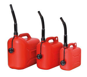 Red Plastic Fuel Can with Spout - 20 Litre (CPE621020)