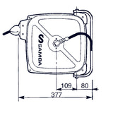 SAMOA RM-38 Compact Hose Reel for Air - 12 m x 10 mm (CPE500116)